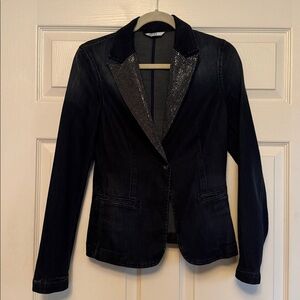Liu Jo Dark Jean Blazer with Shimmering Details